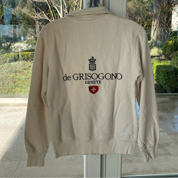 Cannes de GRISOGONO cream zip up jumper - Picture 2 of 3